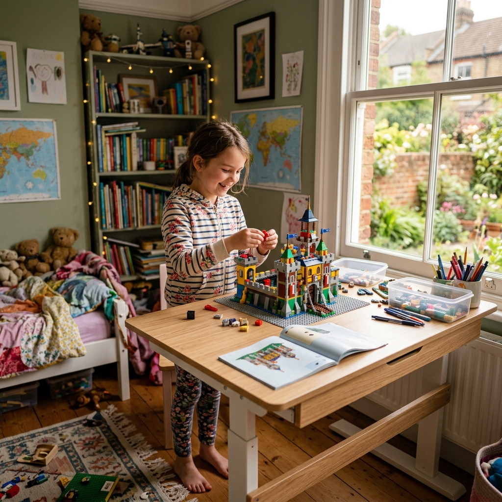 Adjustable height desk for kids UK 2026 – ergonomic study setup.